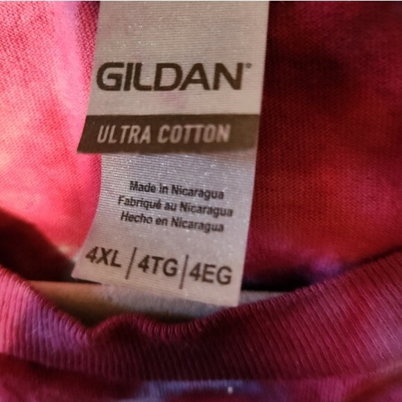 NWOT Plus Size Gildan Gingerbread Christmas Ice Tie Dye Long Sleeve T-Shirt 4XL - Picture 3 of 3